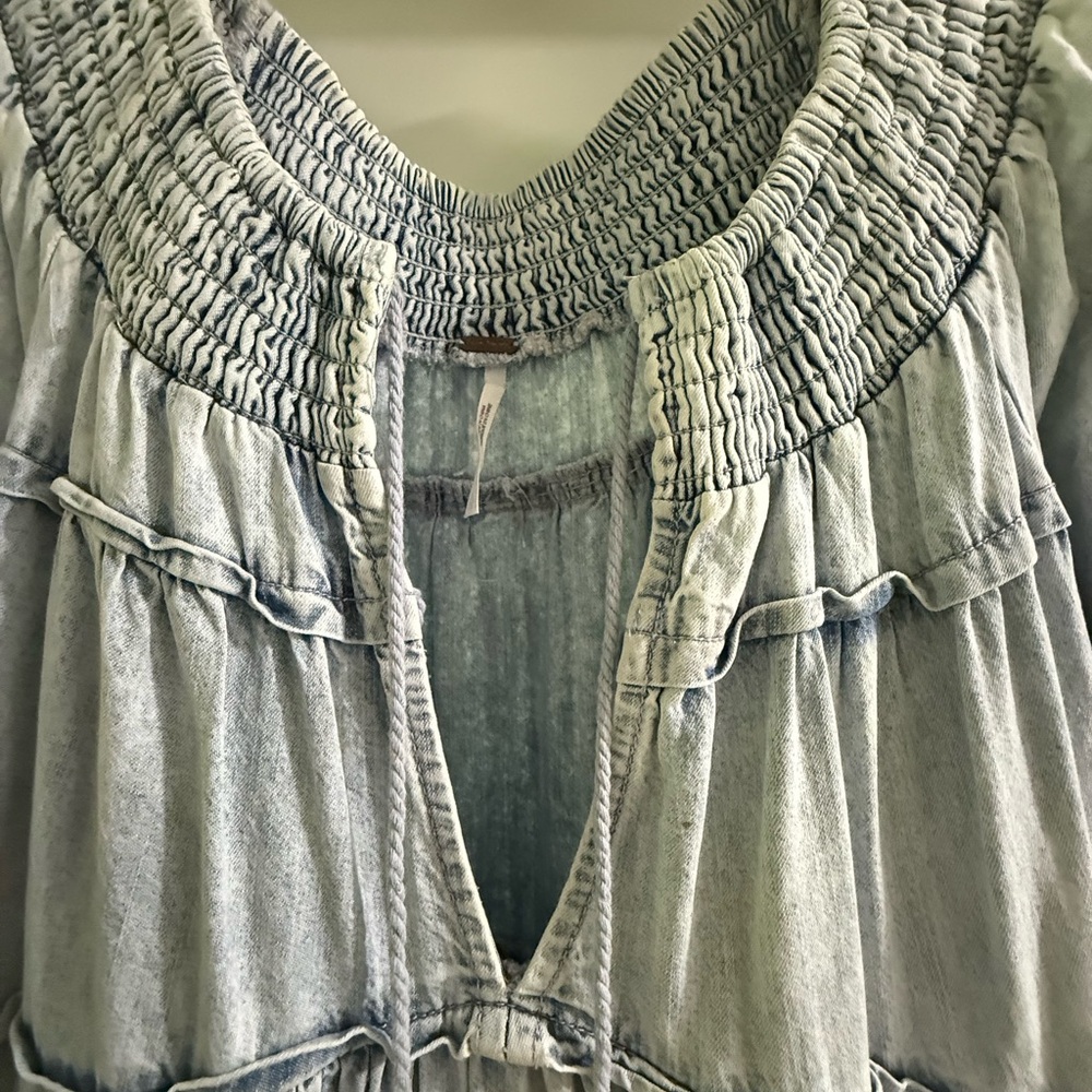 Free People Denim Maxi Dress - Picture 2 of 4